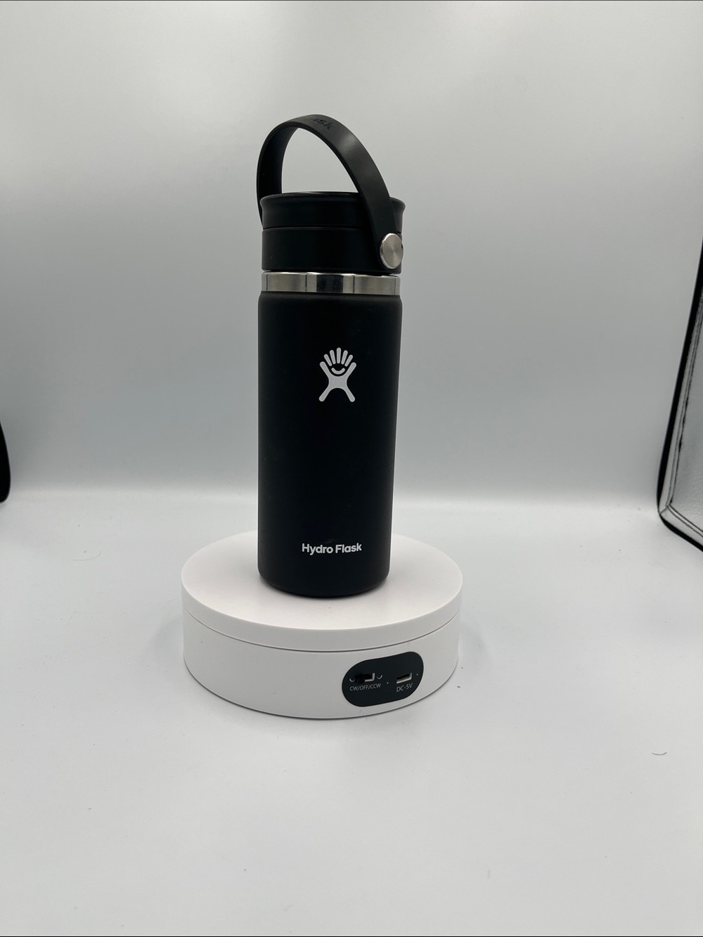 Hydro Flask Black Insulated Bottle with Carry Handle